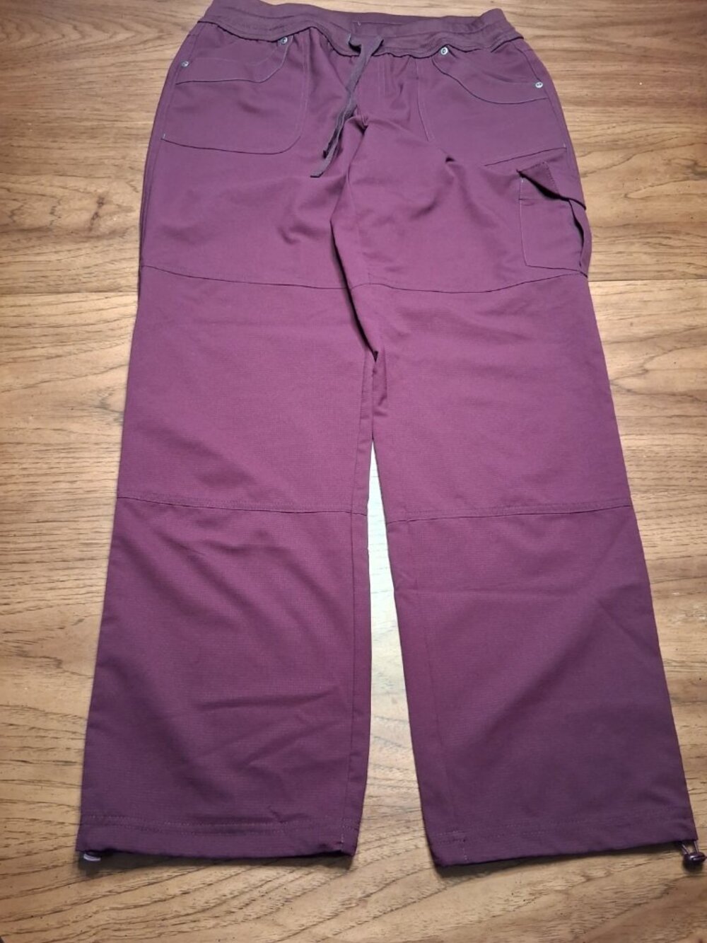 St Johns Bay Active Cargo Pants Womens Medium Purple Hiking Moisture Wick